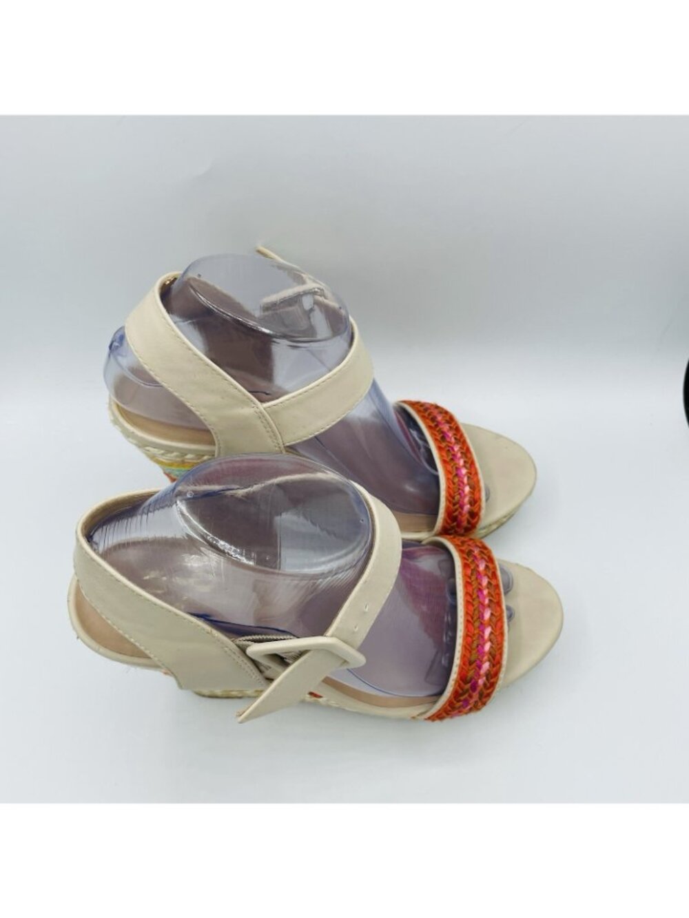 Mix No. 6 Shoes Womens Size 7.5 M Colorful Jordie Wedge High Heel Ankle Sandals - Picture 3 of 11